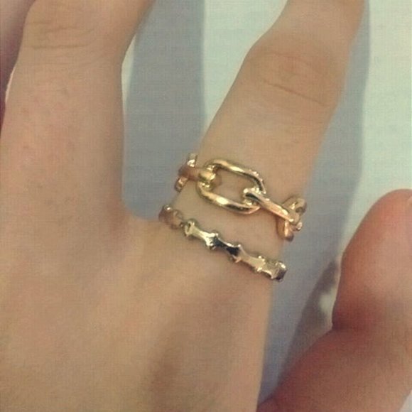 Jewelry - 🔥FREE🔥 Two Gold Rings size 7